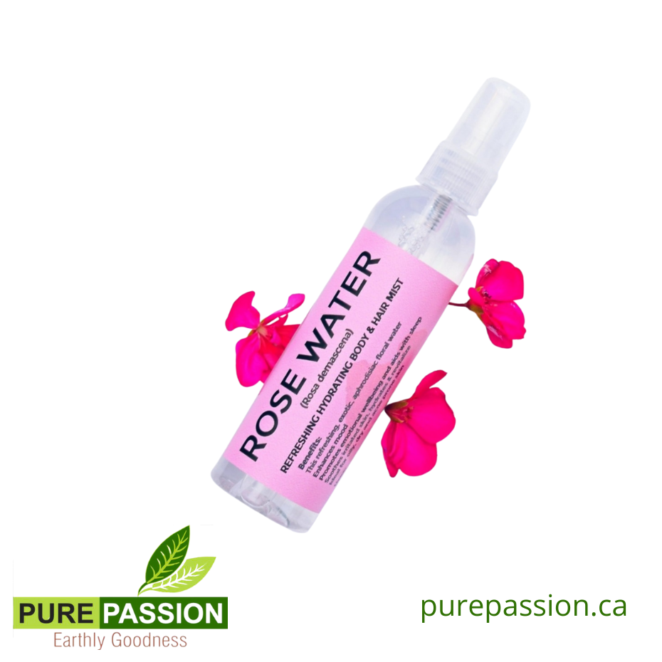 Rose Water­ Uplifting, Hydrating Body & Hair Mist PurePassion